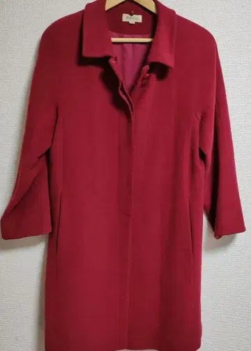 Bellebonita 레드 롱 코트 7AR 캐시미어 28%