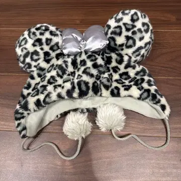 디즈니 레오파드 무늬 팬캡 그레이