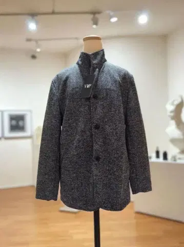 PLAYBOY 헤링본 무늬 자켓 그레이 계열 미사용, 택 포함 새상품