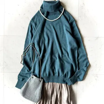 컨디션 최상  컬렉션 DAMA 캐시미어 실크 터틀넥 스웨터 L