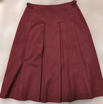 [ KEITH ] 버건디 플레어 스커트 플리츠