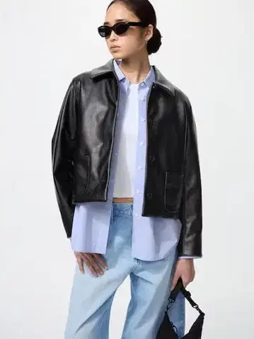 시착만 한 상품 택 포함 유니클로 코팅 숏 자켓 사이즈 XXL