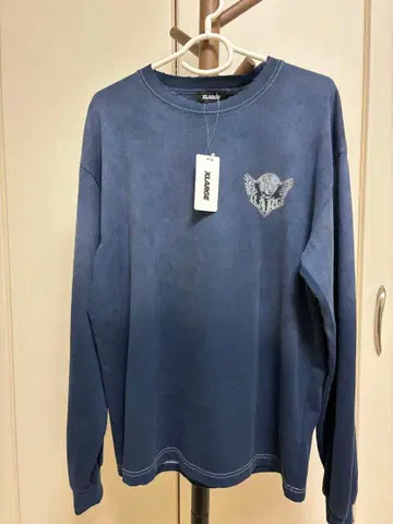 XLARGE 이글 윙스 롱 슬리브 T셔츠 L 네이비