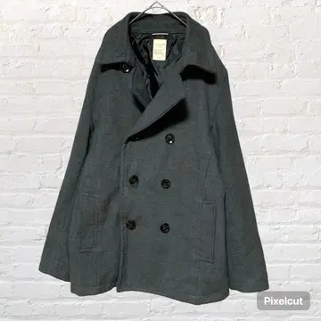 10753 백넘버 피코트 그레이 숏코트 L 구제 의류