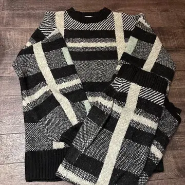 AZUL by MOUSSY 니트 셋업 체크