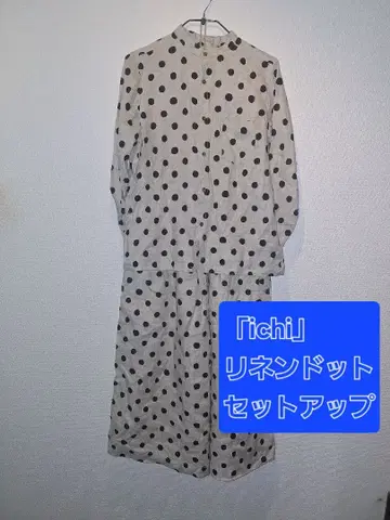 [ ichi ] 도트 무늬 린넨 셋업