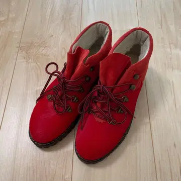 maze 이탈리아제 레드 하이컷 스니커즈