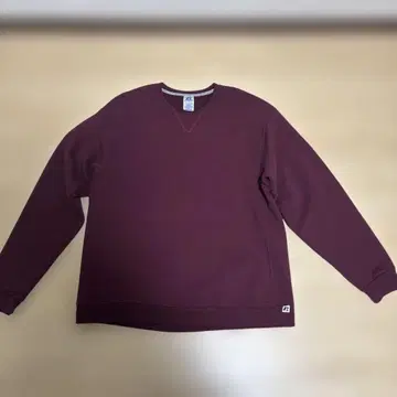 90s 러셀 맨투맨 무지 버건디 XL 사이즈 도미니카 공화국