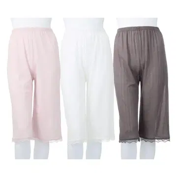 주얼 항균 방취 코튼 100% 에어리한 메쉬 롱 속바지 3개 세트