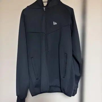 NEW ERA 블랙 풀 지퍼 후디 L 사이즈