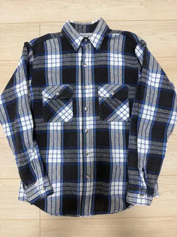 파이브 브라더스 90s 헤비 플란넬 체크 셔츠 빈티지