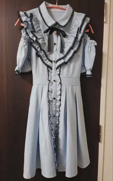 LIZ LISA 스카이블루 원피스 무릎 기장