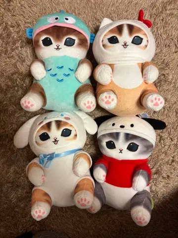 mofusand x 산리오 캐릭터즈 BIG 봉제 인형 4개 세트