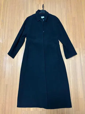 블랙 롱 코트 벨트 포함