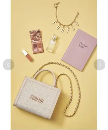 FURFUR ZOZO 한정 컬러 트위드 로고 토트백 라이트 베이지