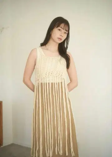 nuyuh fringe rope knit vest