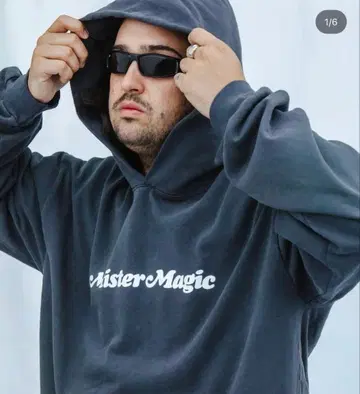 BOOK WORKS MisterMagic XL 다크 그레이 후드티
