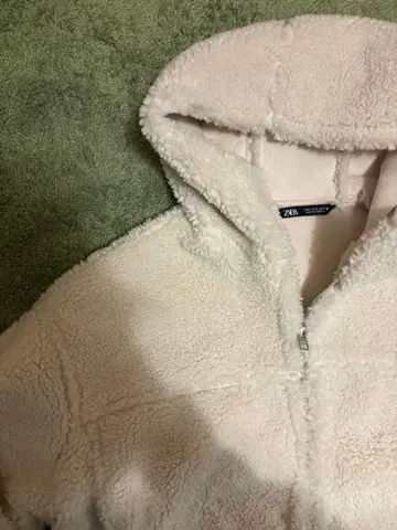 ZARA 아이보리 플리스 자켓 L