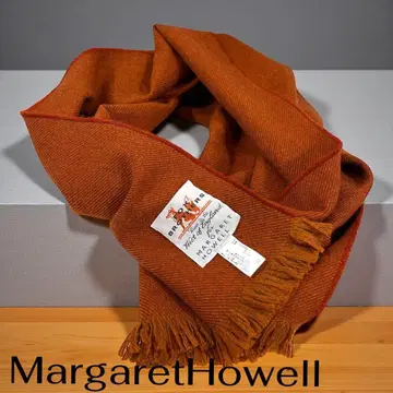 Margaret Howell 오렌지 울/캐시미어 혼방 스톨