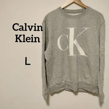 캘빈 클라인 그레이 맨투맨 속기모 L 사이즈