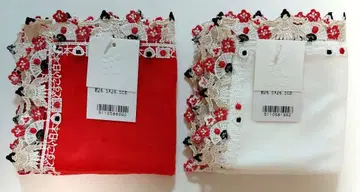 치카자와 레이스 타월 손수건 도시코이 일본 2장 세트