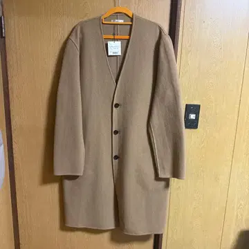 ANGIE 울 100% 베이지 롱 코트 F