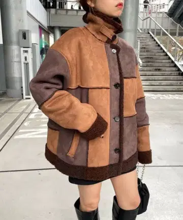 후즈후 갤러리 리메이크 라이크 페이크 무스탕 자켓