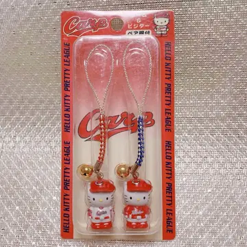 헬로키티 페어 끈 장식 키링 카프