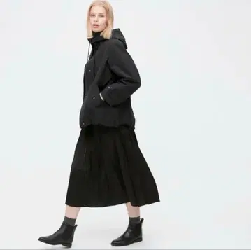 새상품급 유니클로 코튼 블렌드 후드티 블랙 XL