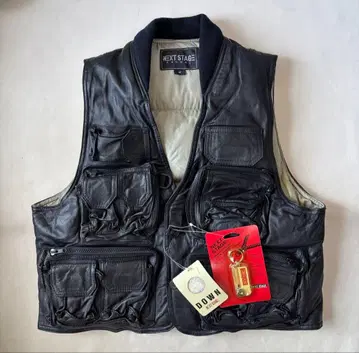 미사용 NEXT STAGE 가죽 낚시 베스트 M 넥스트 스테이지