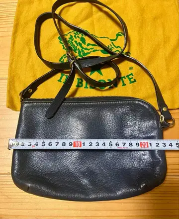 일비종떼 네이비 가죽 숄더백 수납 봉투 포함