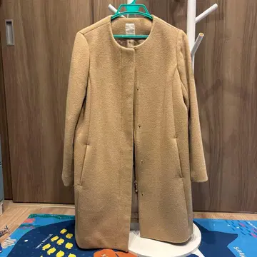 테치치 노카라 카멜 롱 코트