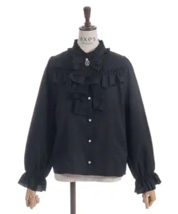 axesfemme 리본 x 자보 브로치 부착 블라우스