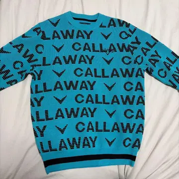 CALLAWAY 로고 프린트 스웨터 라이트 블루