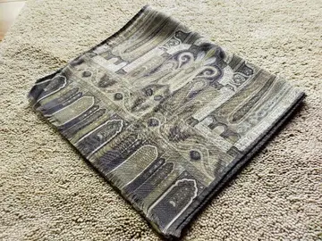 새상품급 ETRO 에트로 페이즐리 무늬 스톨 실크 울 혼방 그레이 계열