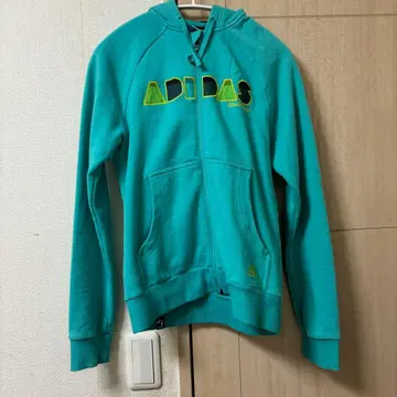 adidas 터콰이즈 후드 부착 후드티 체크
