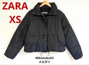 ZARA 블랙 숏 다운 자켓 오버 다운 자켓 XS