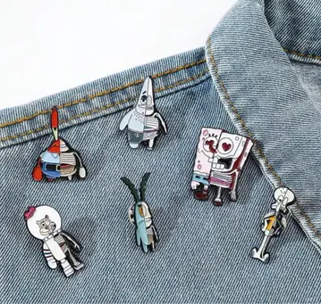 스펀지밥 반해부 핀즈 핀배지 6개 세트