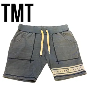 TMT 인디고 맨투맨 하프 팬츠