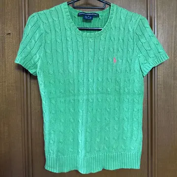 랄프 로렌 그린 반팔 니트