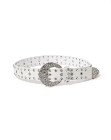 FUTURE ARCHIVE RHINESTONE BELT White