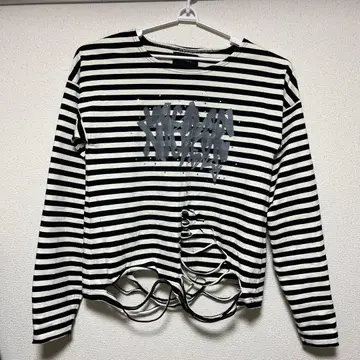 GRANCY 보더 롱T M 사이즈