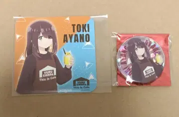 유루캠 콜라보 카페 아야노 캔뱃지 코스터