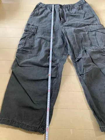 중고품 배송비 포함 GU 지유 데님 팬츠 와이드 실루엣 블랙