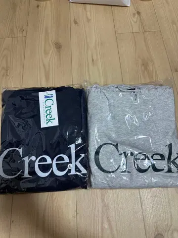 Creek 후드티 2세트 네이비 그레이