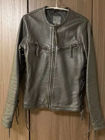 KADOYA 카도야 펀칭 가죽 라이더 자켓