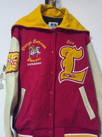 Orange Lutheran Lancers 바시티 자켓 후드 부착