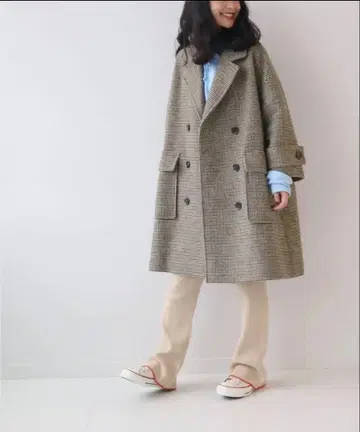 SLOBE IENA SLOBE citron. BIG 라펠 코트