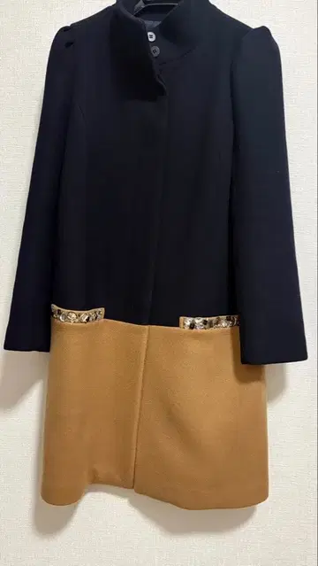 체스티 바이컬러 울 코트