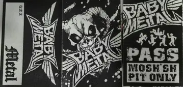 B*a님 BABYMETAL 헤드뱅기 봉입 특전 스티커 3종 세트